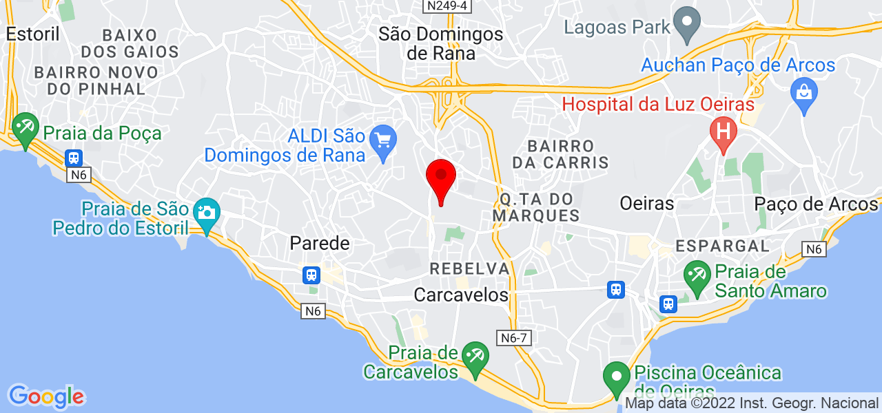RVC Electricidade Electr&oacute;nica e M&aacute;quinas - Lisboa - Cascais - Mapa