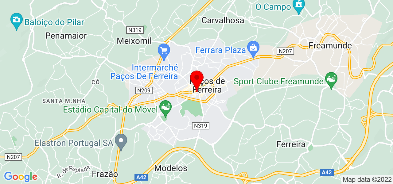 Est&uacute;dio F - Porto - Paços de Ferreira - Mapa