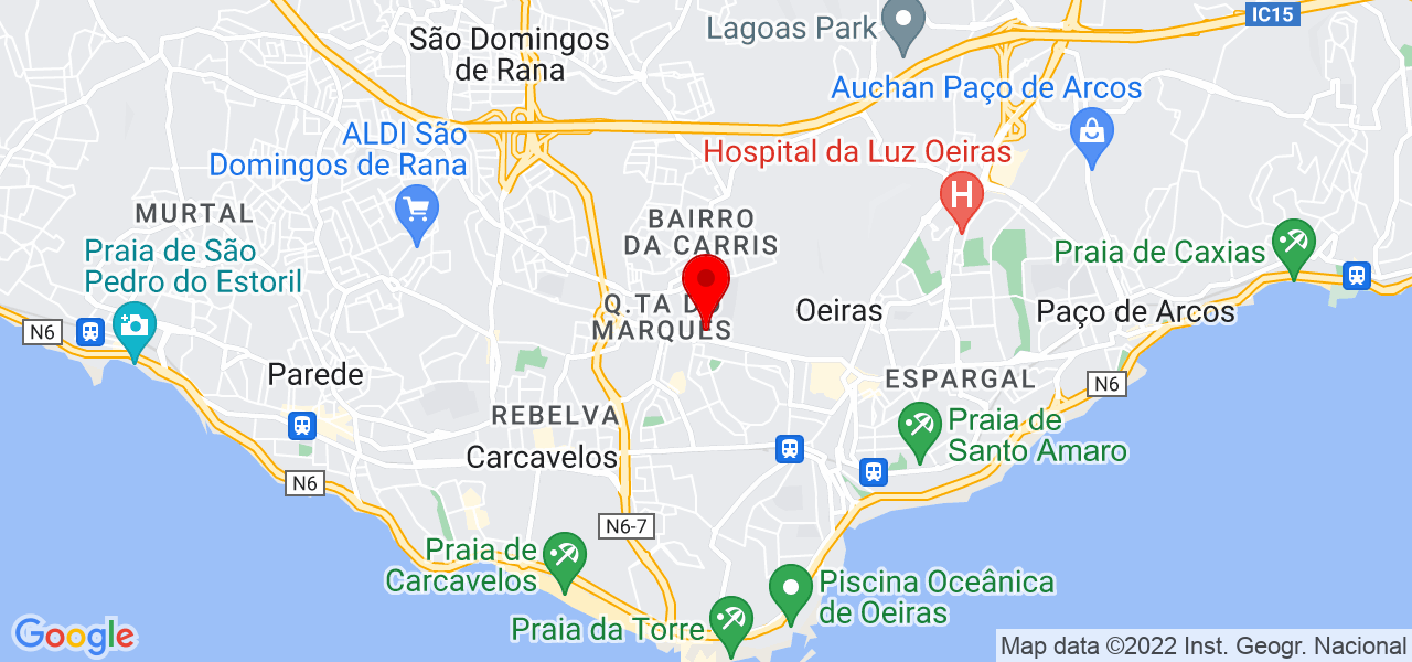 Bruno Moura Personal Trainer - Lisboa - Oeiras - Mapa