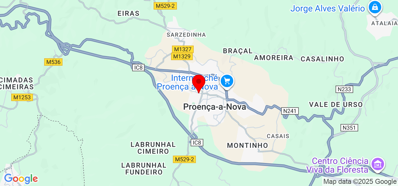 Mutserviços - Castelo Branco - Proença-a-Nova - Mapa