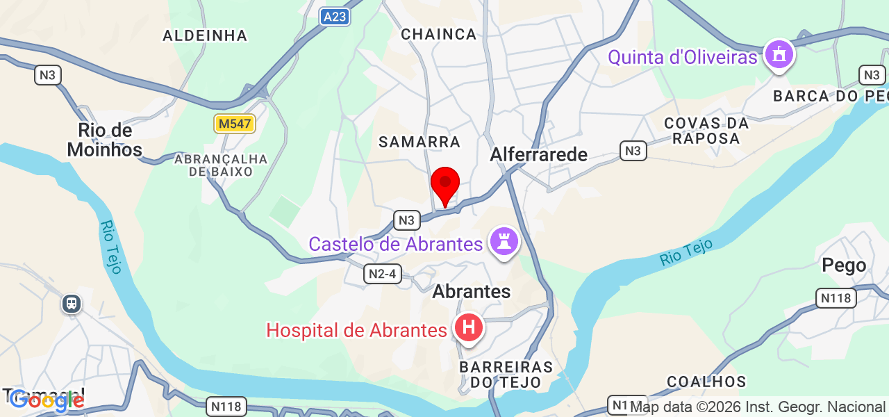 Linete Viegas da Gra&ccedil;a Ceciliano - Santarém - Abrantes - Mapa