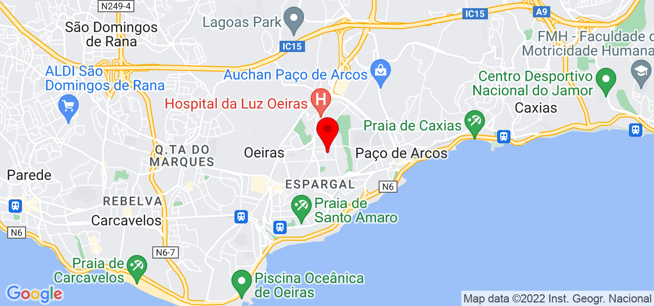 T&acirc;nia Espanhol - Lisboa - Oeiras - Mapa