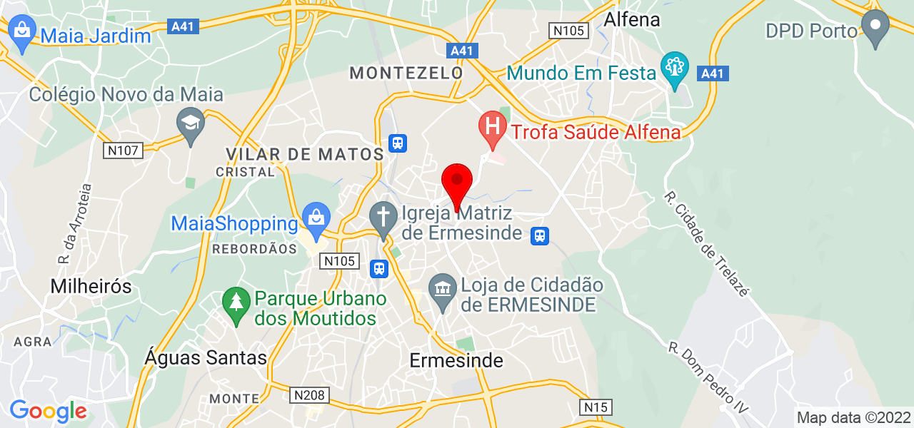 J&eacute;ssica Pereira - Porto - Valongo - Mapa