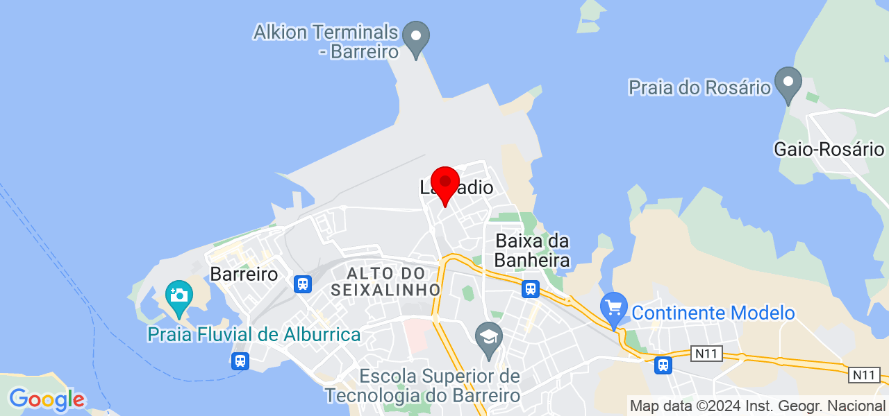 Cátia - Setúbal - Barreiro - Map
