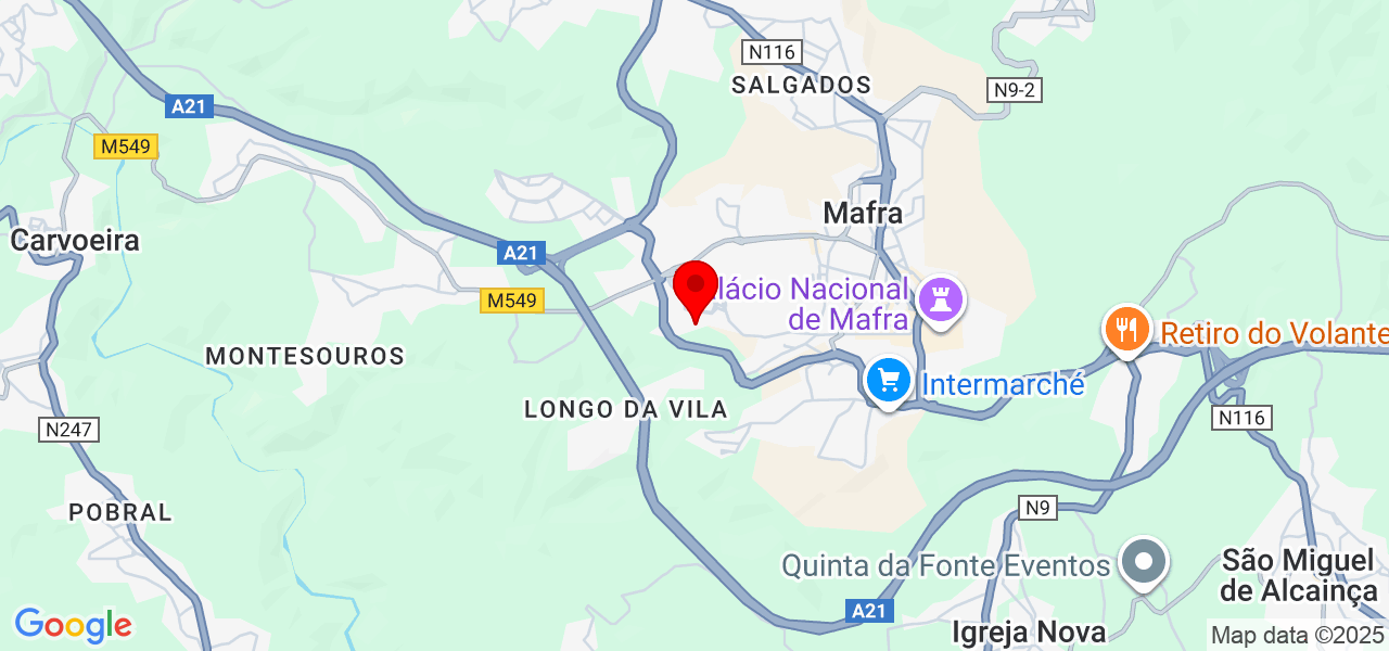 Teresa Gomes - Lisboa - Mafra - Karte