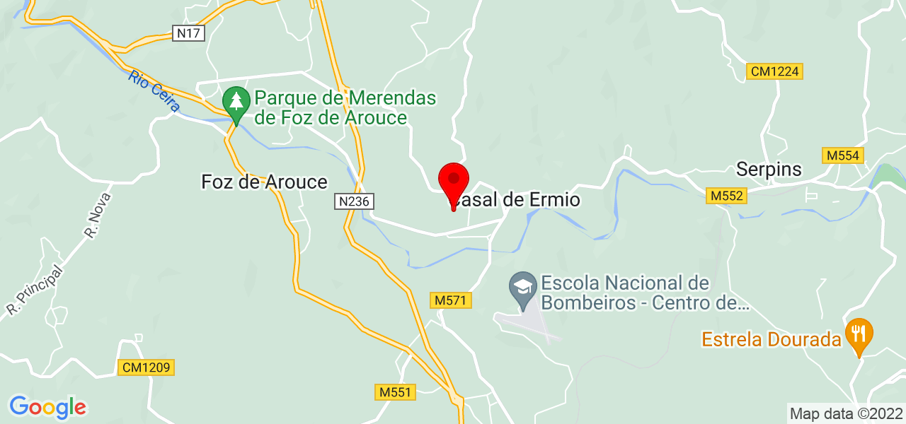 Joana - Coimbra - Lousã - Mapa