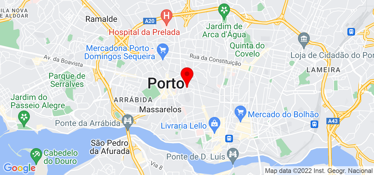D&eacute;bora Rodrigues - Porto - Porto - Mapa