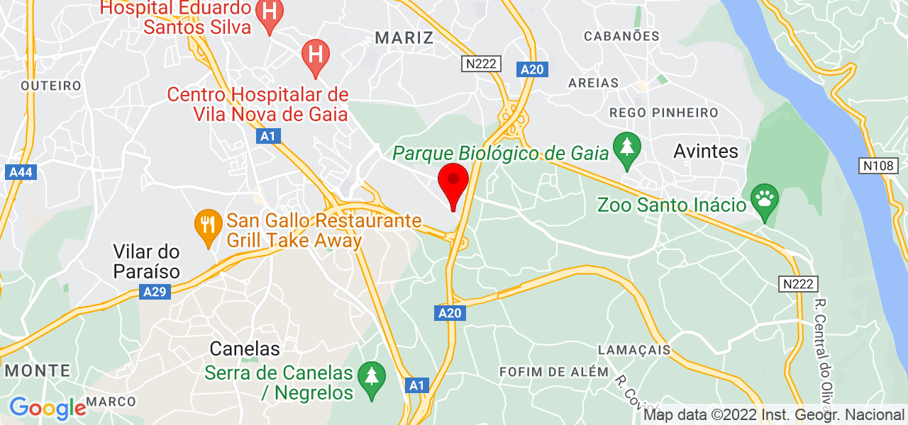 Bruna Moreira - Porto - Vila Nova de Gaia - Mapa