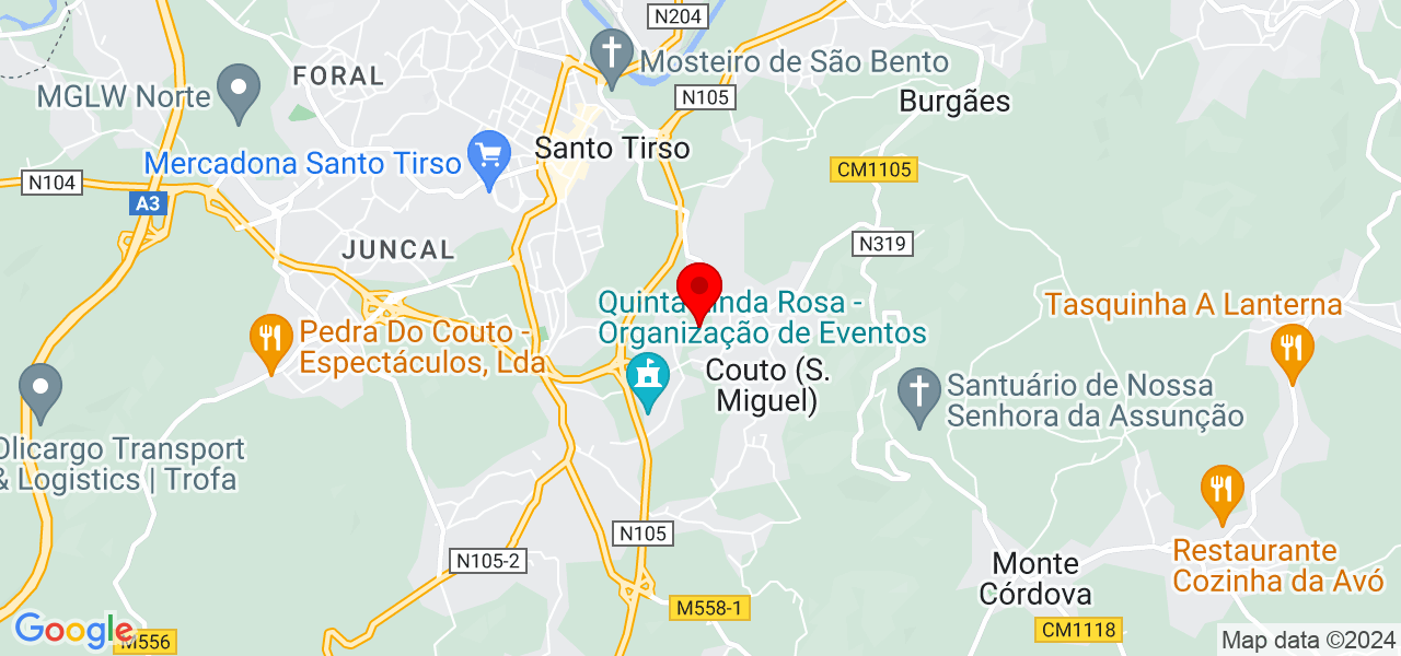 Lu&iacute;sa Mirra - Porto - Santo Tirso - Mapa