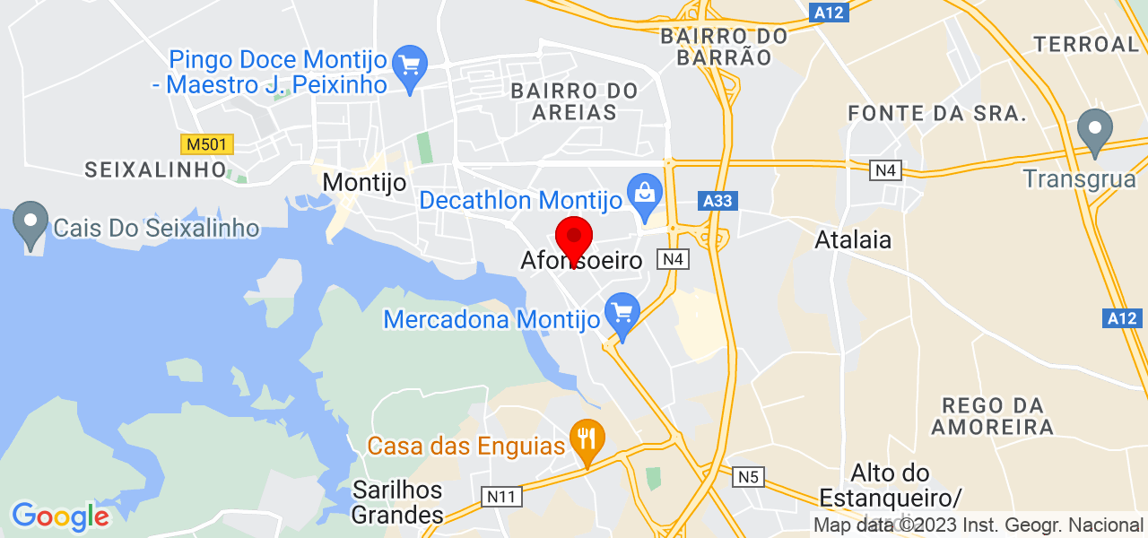 C&eacute;lia - Setúbal - Montijo - Mapa