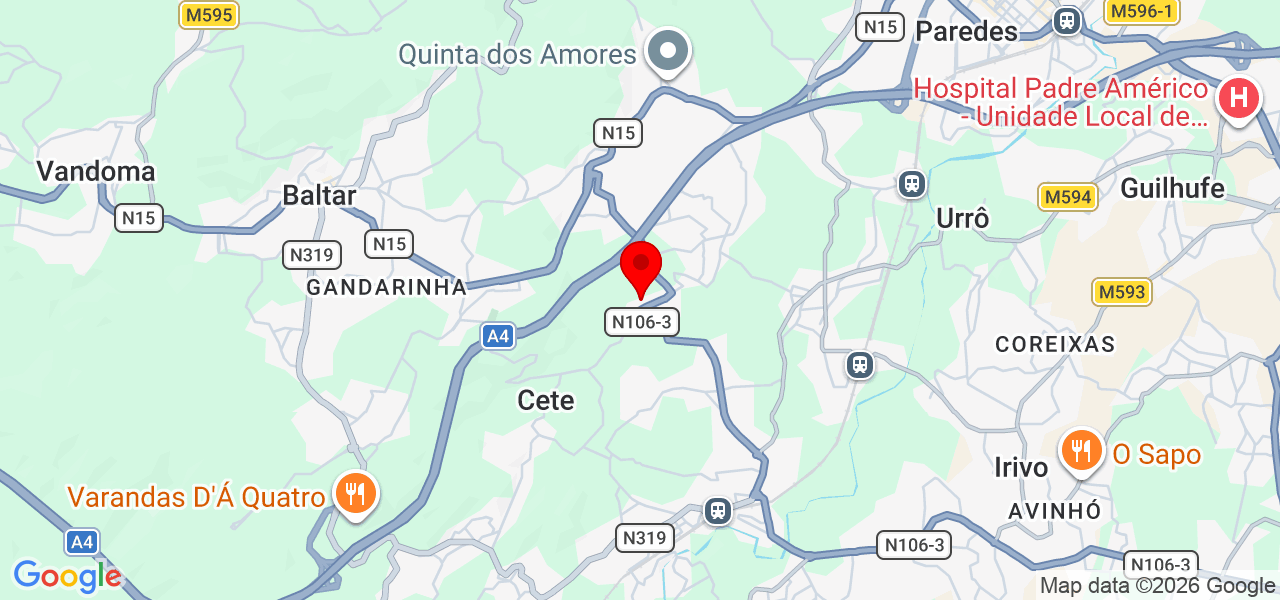 João Loureiro - Porto - Paredes - Mapa