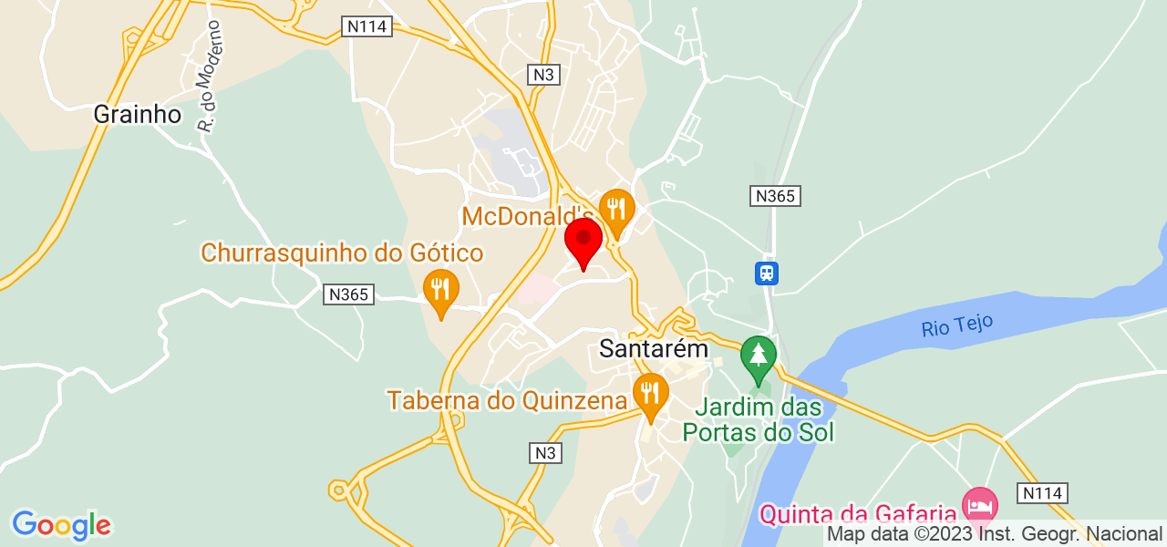 Thain&aacute; Oliveira - Santarém - Santarém - Mapa