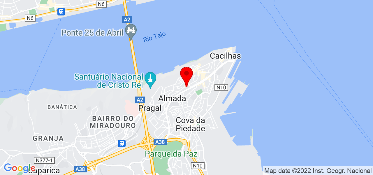 Alice Fernandes - Setúbal - Almada - Mapa