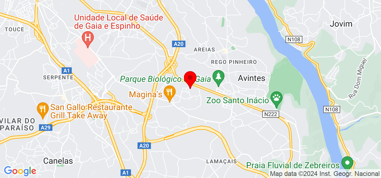 In&ecirc;s Peixoto - Porto - Vila Nova de Gaia - Mapa