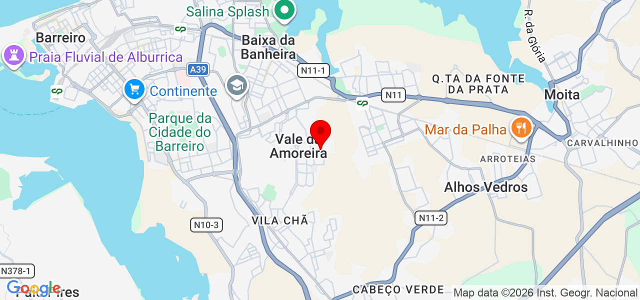 Sandra Mário - Setúbal - Moita - Mapa