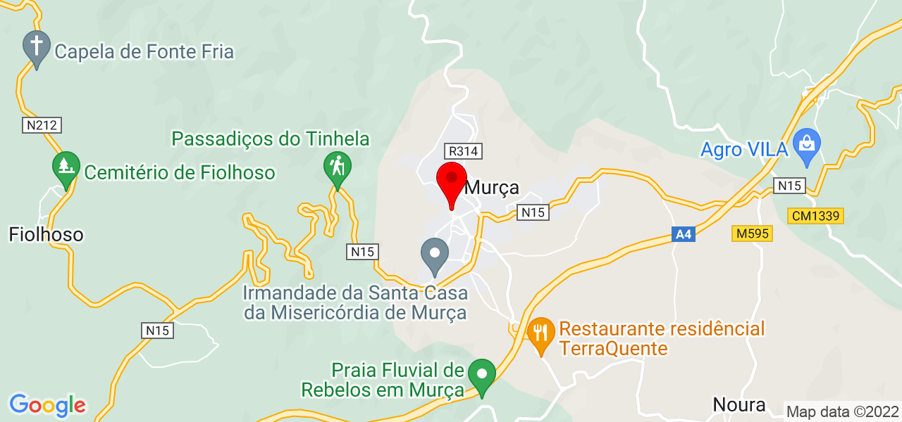 Nilzaga - Vila Real - Murça - Mapa