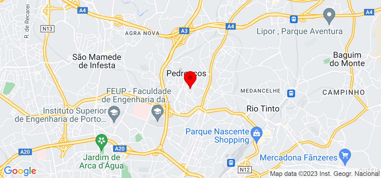 Inove - Remodela&ccedil;&otilde;es e transportes. - Porto - Maia - Mapa