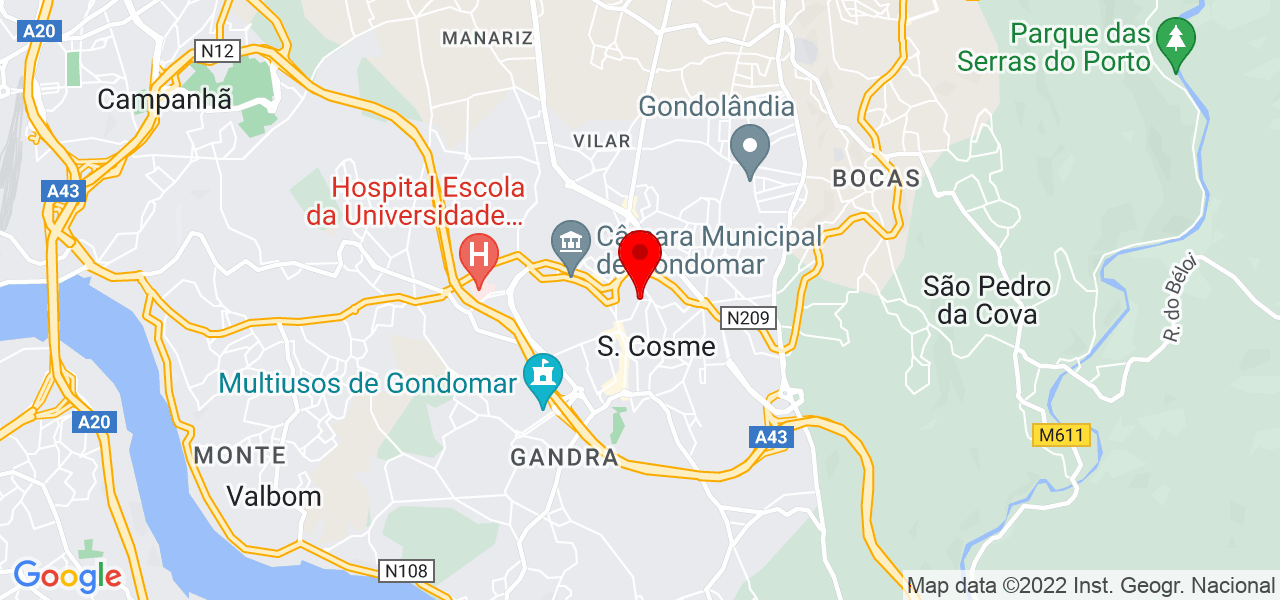 Maria Jos&eacute; Barbosa - Porto - Gondomar - Mapa