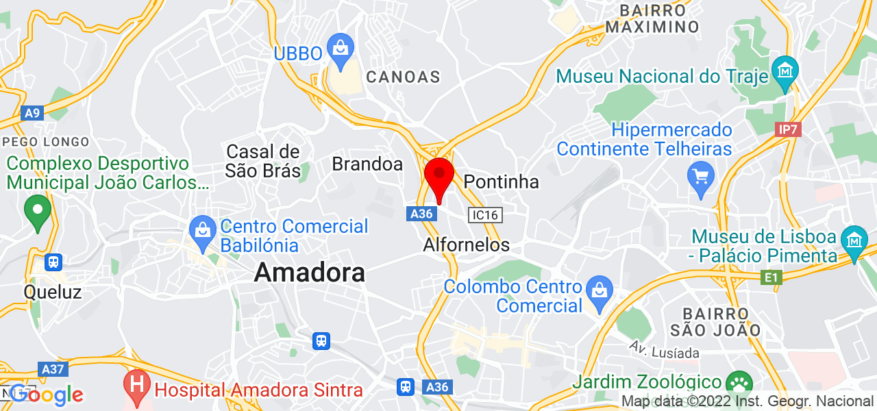 Academia ExtraBig Estudos - Lisboa - Amadora - Mapa
