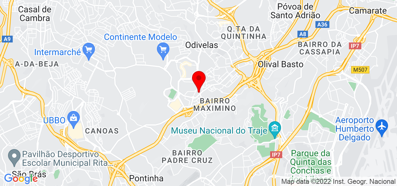 Anabela Mendes Barata - Lisboa - Odivelas - Mapa