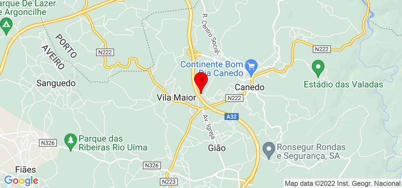 F&aacute;bia Madeira - Aveiro - Santa Maria da Feira - Mapa