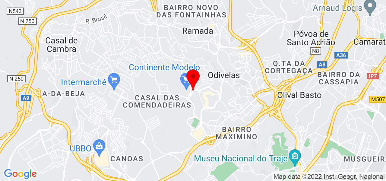 Ricardo Melhor - Lisboa - Odivelas - Mapa