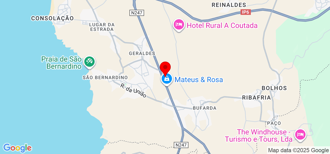 R&uacute;ben Ferreira - Leiria - Peniche - Karte