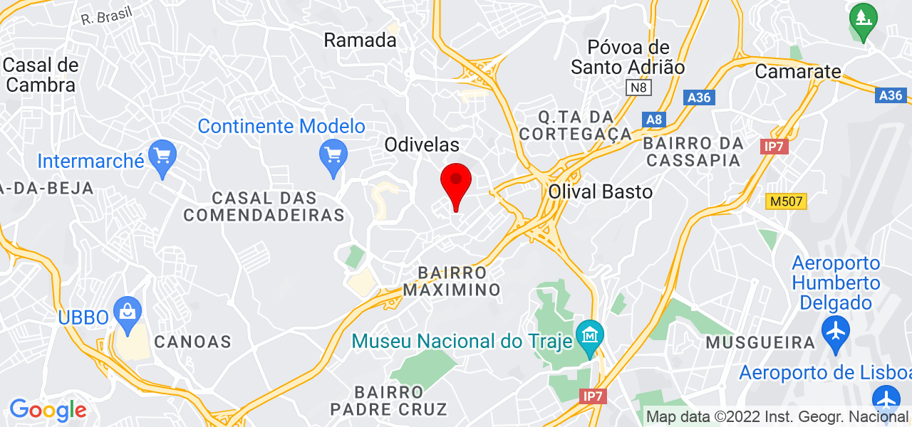 Ant&oacute;nio M&aacute;rio Fonseca - Lisboa - Odivelas - Mapa
