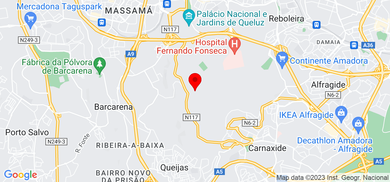 Mara Santos - Lisboa - Amadora - Mapa