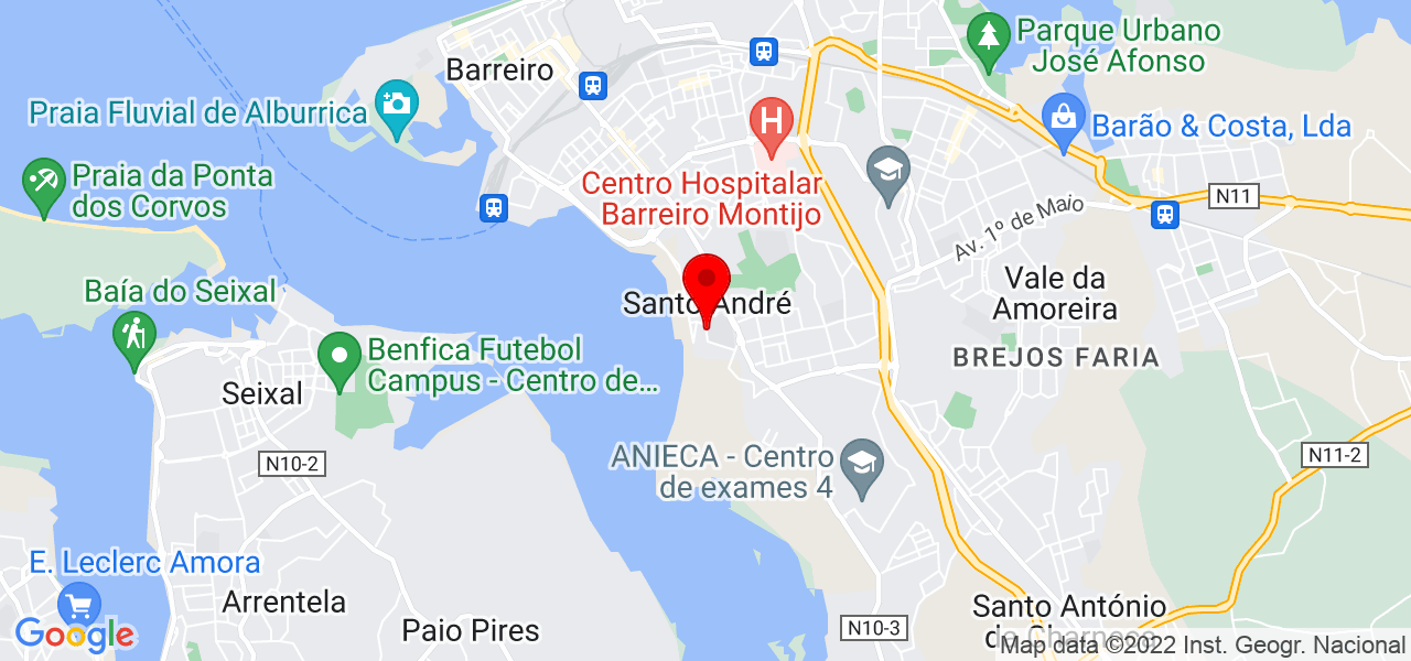 Juelma Almeida - Setúbal - Barreiro - Mapa