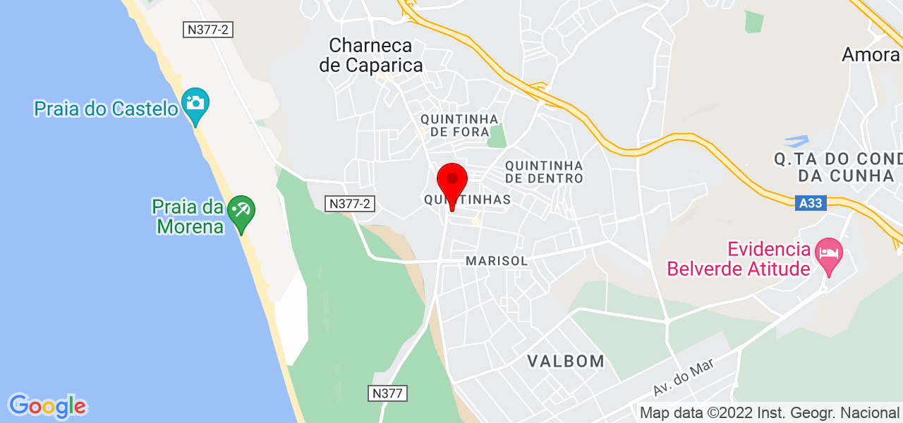 Cl&aacute;udio costa - Setúbal - Almada - Mapa