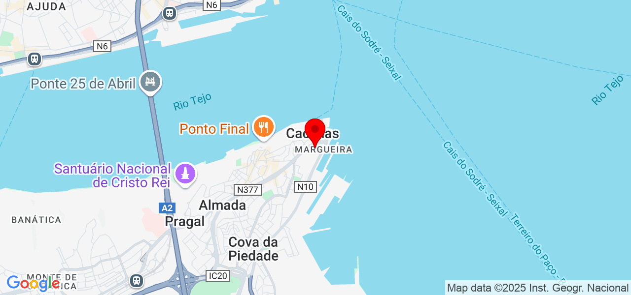 Bruna Rodrigues - Setúbal - Almada - Map
