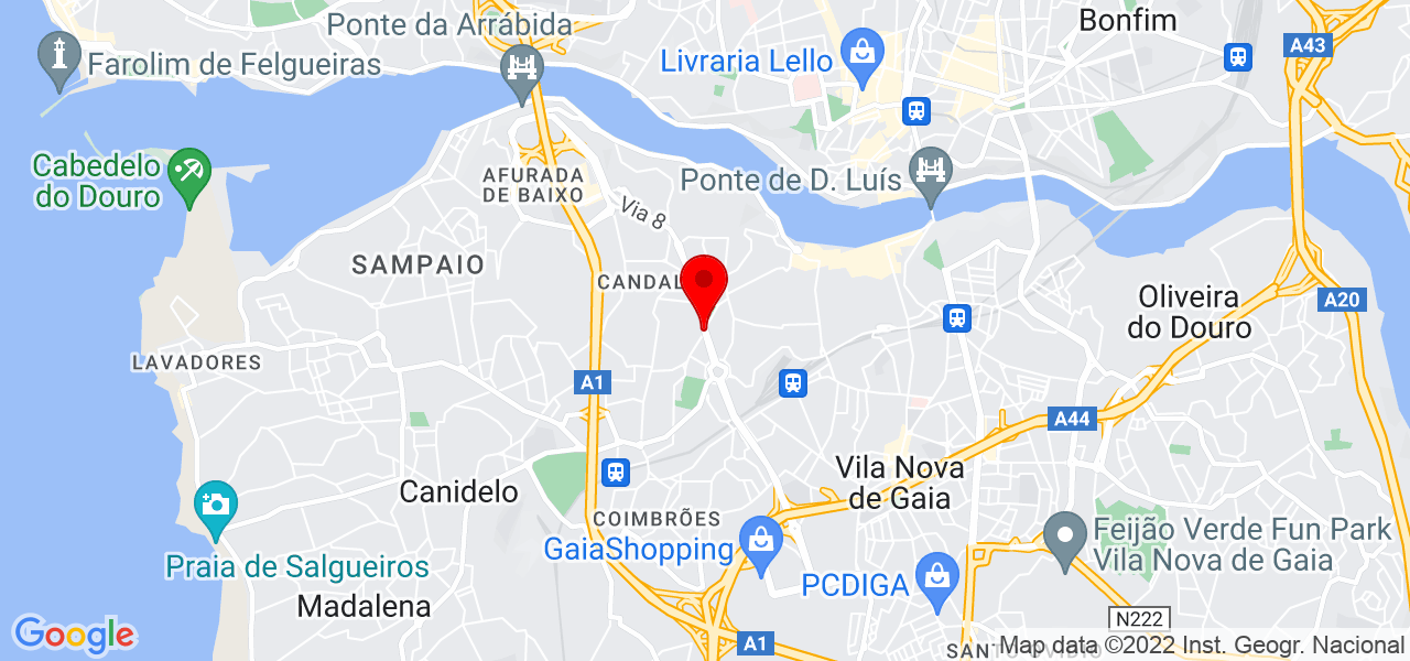 Banho e tosquias - Porto - Vila Nova de Gaia - Mapa