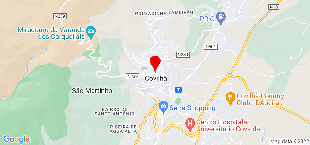 Manolo - Castelo Branco - Covilhã - Mapa