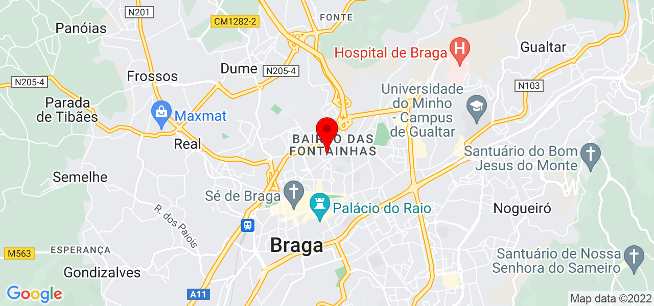 Diana Ara&uacute;jo Hipnoterapeuta - Braga - Braga - Mapa