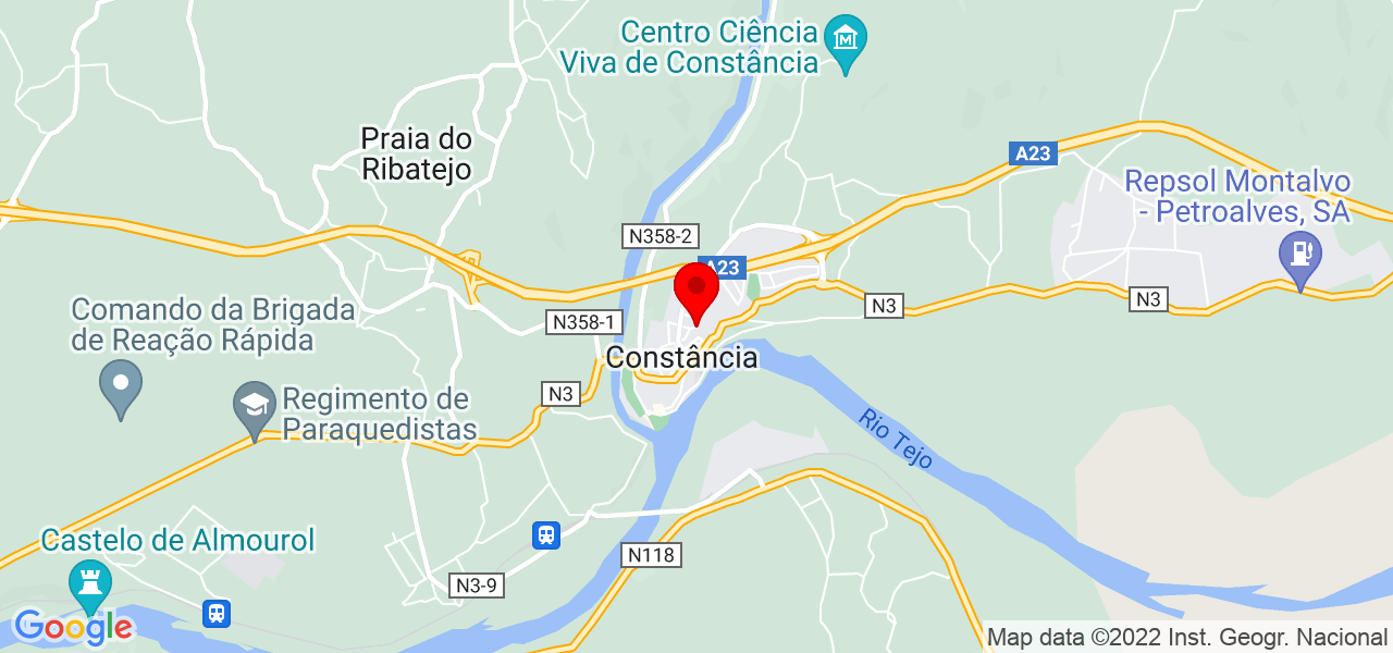 Vera Serra - Santarém - Constância - Mapa