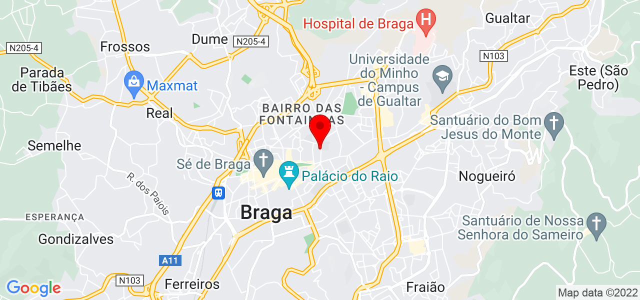 Palco de Estrelas - Braga - Braga - Mapa