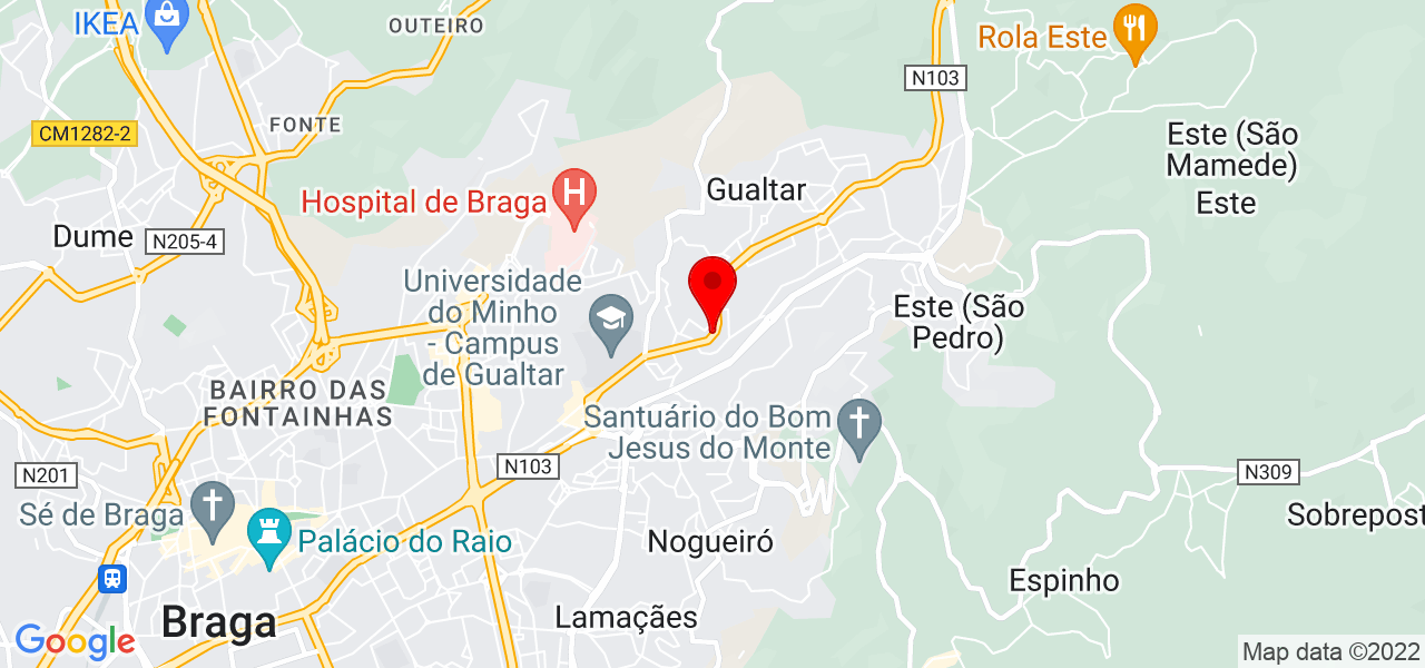 Eva Afonso - Braga - Braga - Mapa