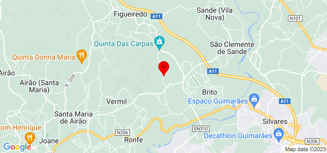 Joana - Braga - Guimarães - Mapa