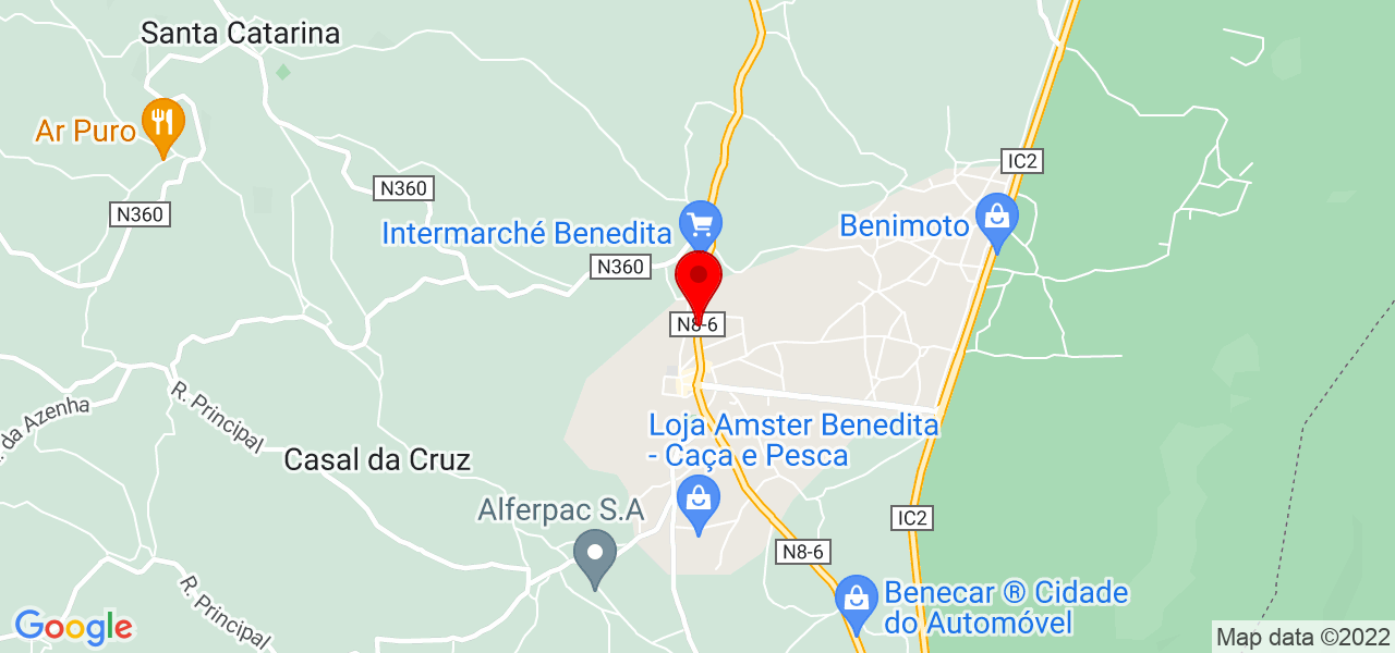 Carla Rog&eacute;rio - Leiria - Alcobaça - Mapa