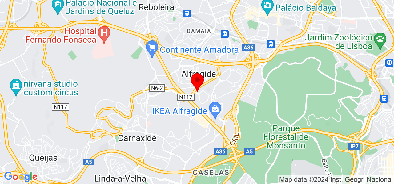 J&eacute;ssica Gon&ccedil;alves - Lisboa - Amadora - Mapa