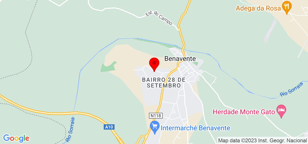 AMendes - Santarém - Benavente - Mapa
