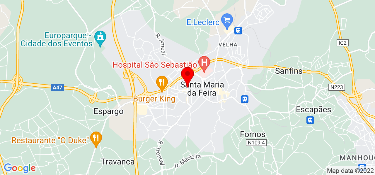 DiArte Microcimento e Pintura - Aveiro - Santa Maria da Feira - Mapa