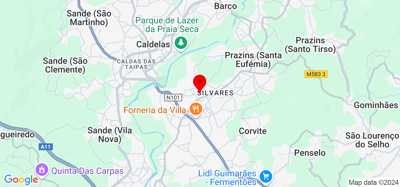 Babysitter ao domicílio - Braga - Guimarães - Map