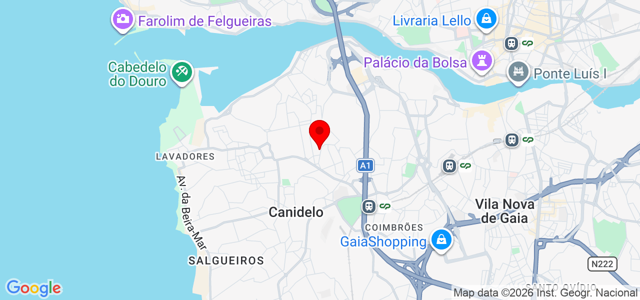 Cintia Barbosa - Porto - Vila Nova de Gaia - Mapa
