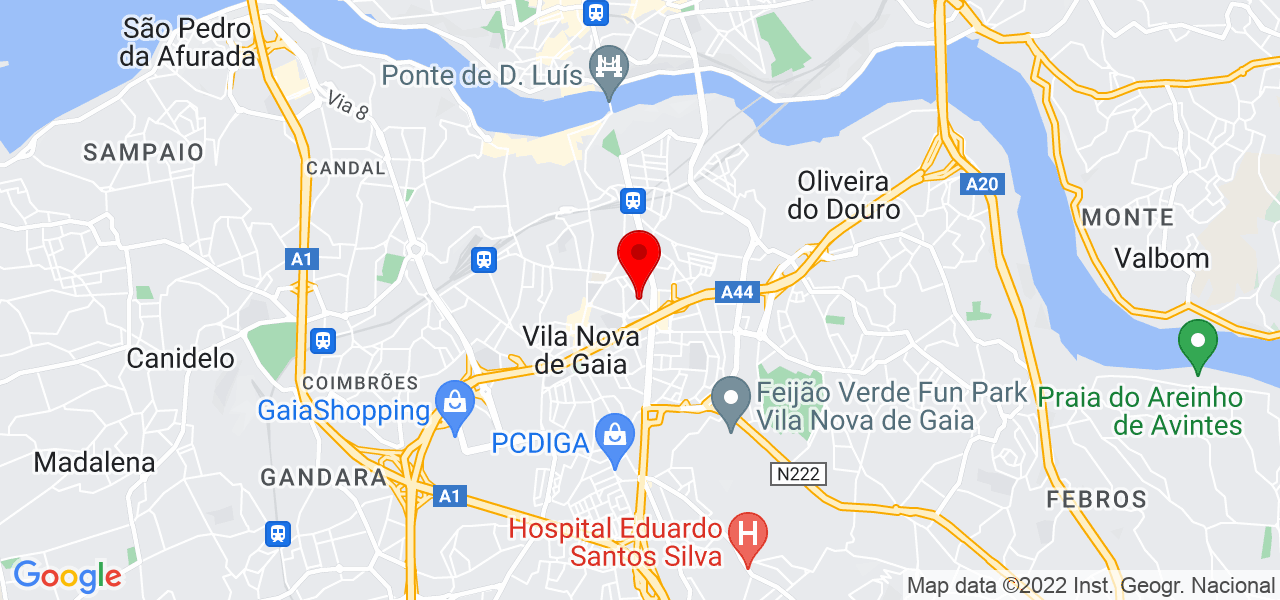 Andre Luiz Perrone de Oliveira - Porto - Vila Nova de Gaia - Mapa