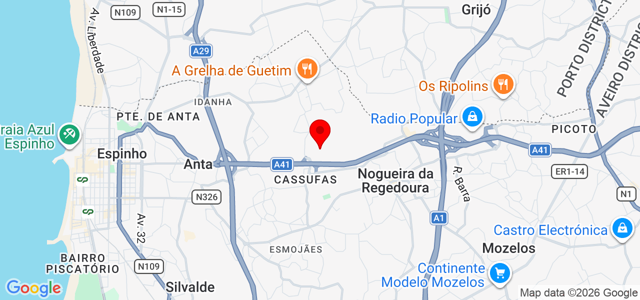 Max - Aveiro - Espinho - Karte
