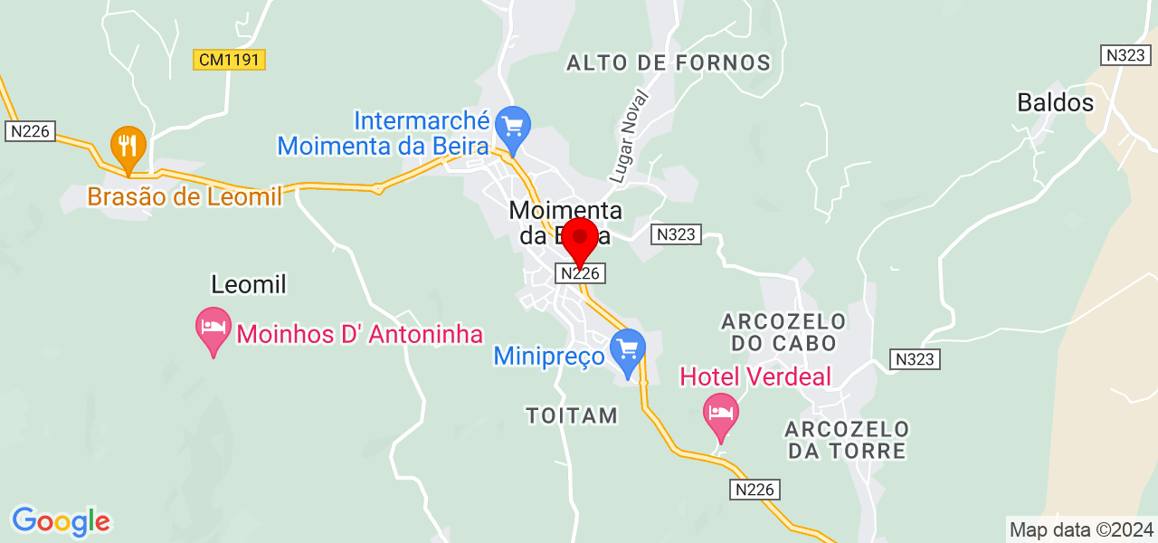 Katia felix - Viseu - Moimenta da Beira - Map