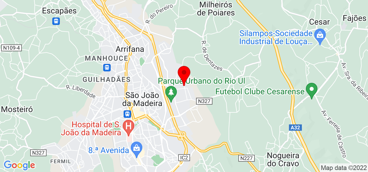 Lu&iacute;s Filipe de Oliveira Resende Resend - Aveiro - São João da Madeira - Mapa