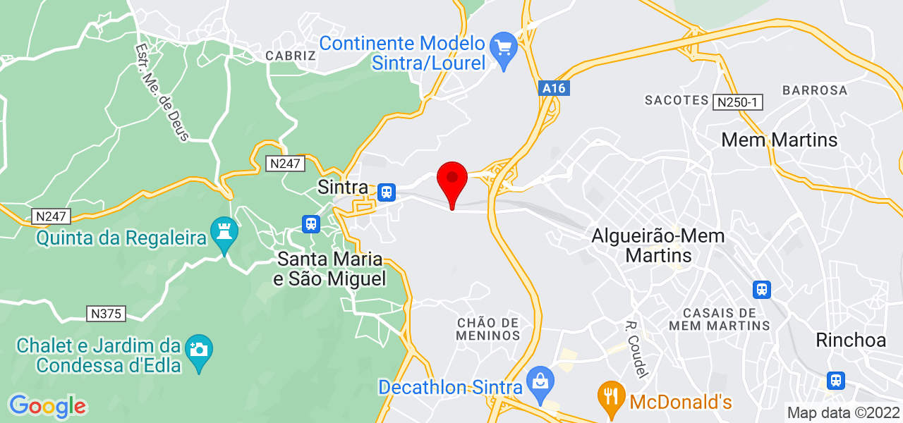 Ant&oacute;nio - Lisboa - Sintra - Mapa